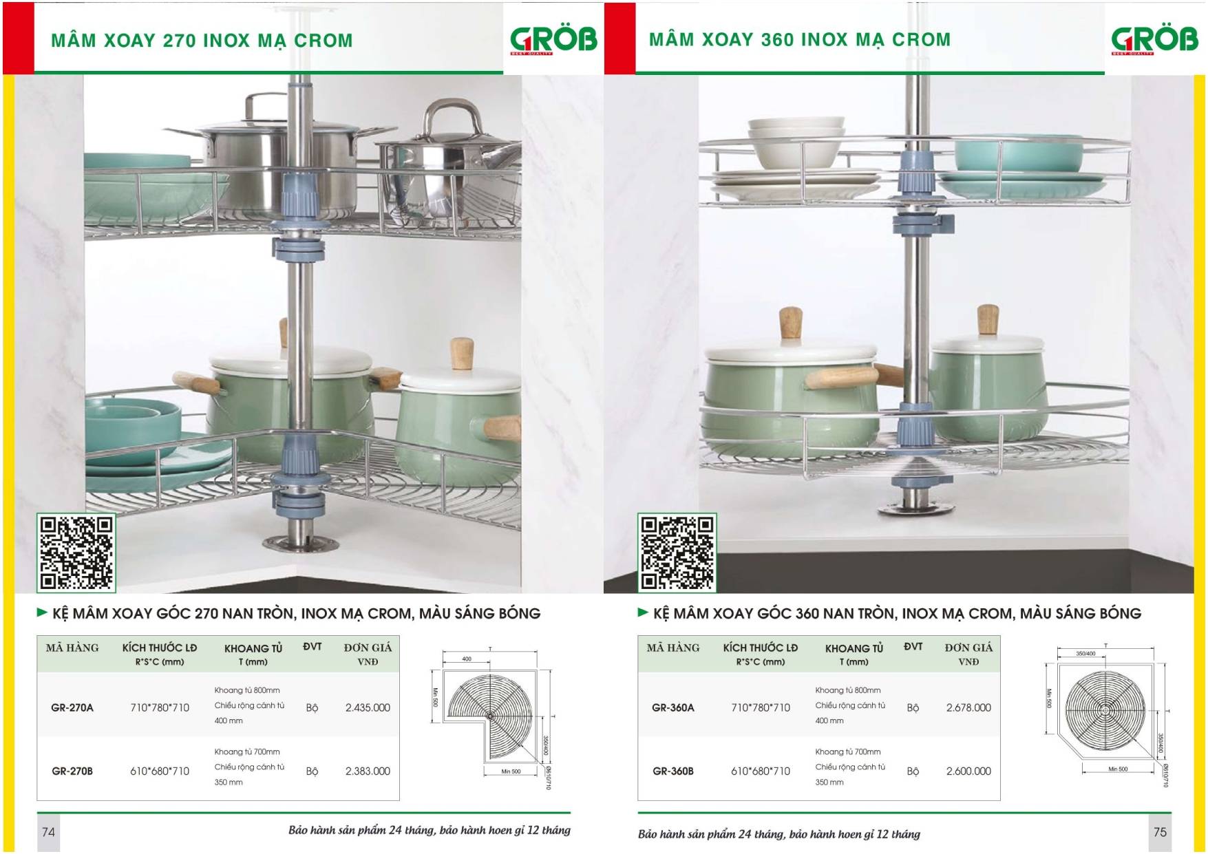 Thiết bị nhà bếp GROB Catalogue và Bảng giá mới nhất /Page 37
